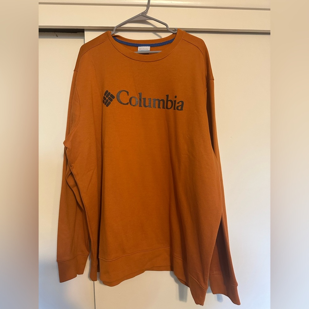 Orange Columbia crewneck